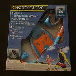 Body glove snorkel set, camera attachment on goggles.